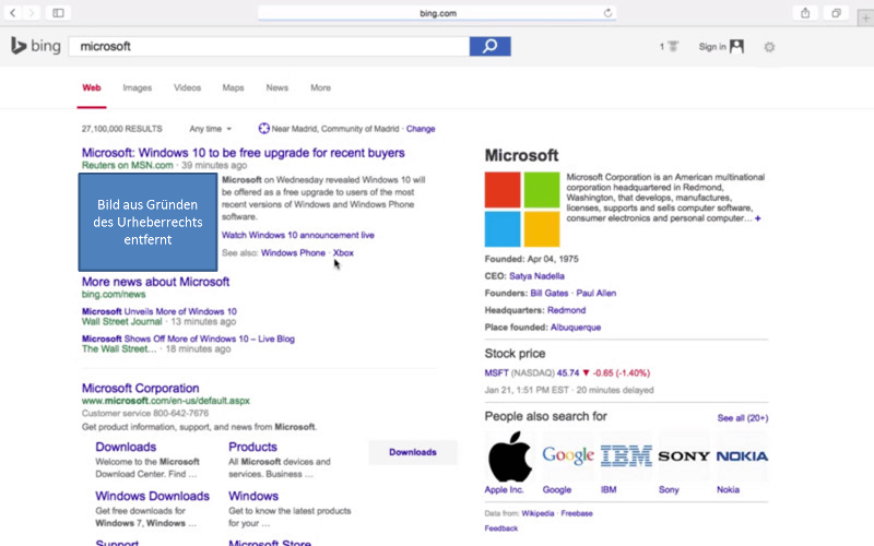 Bing testet neues Design, das stark an Google erinnert