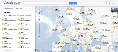 Google Maps Wetter