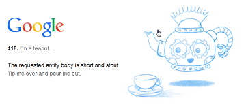 Google: I am a teapot