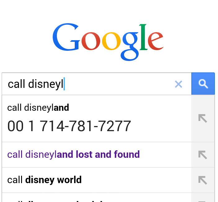Google zeigt jetzt auch Telefonnummern im Autocomplete an