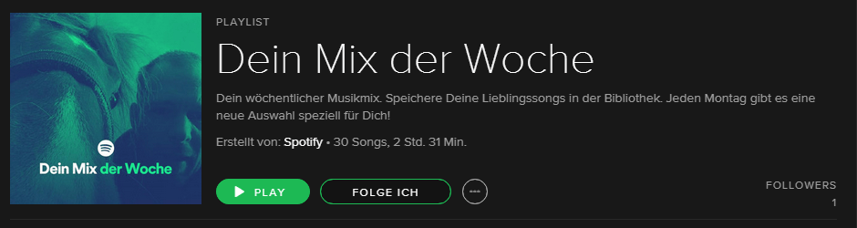 Spotify: Dein Mix der Woche