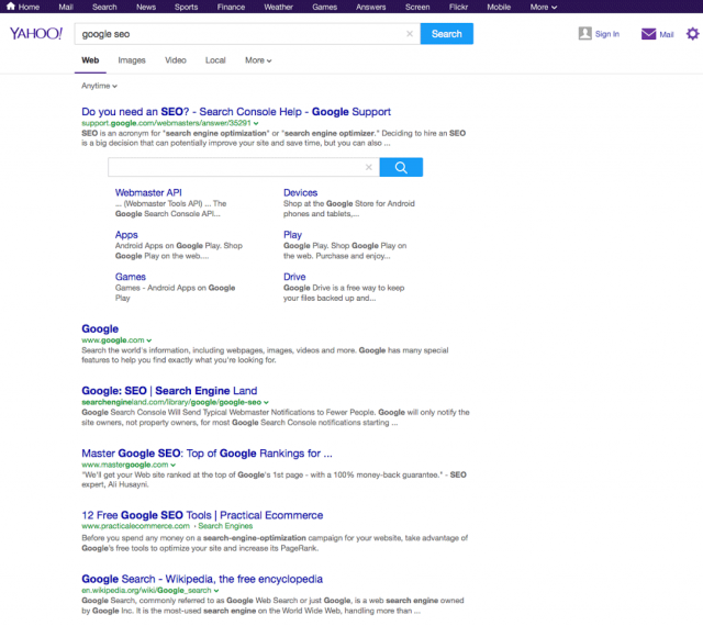Yahoo testet Google-ähnliches Interface