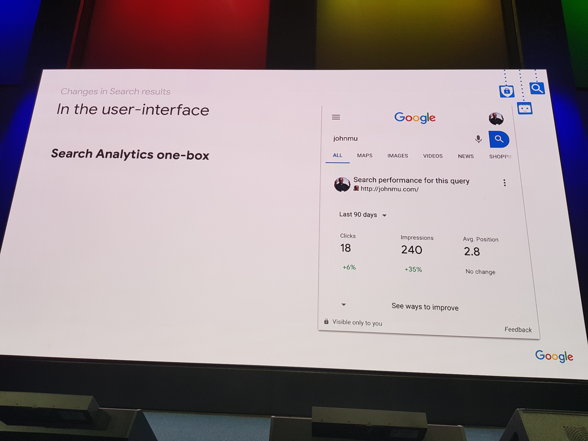 Google Analytics OneBox