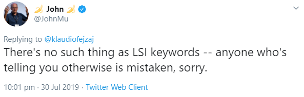Google: Es gibt keine LSI-Keywords
