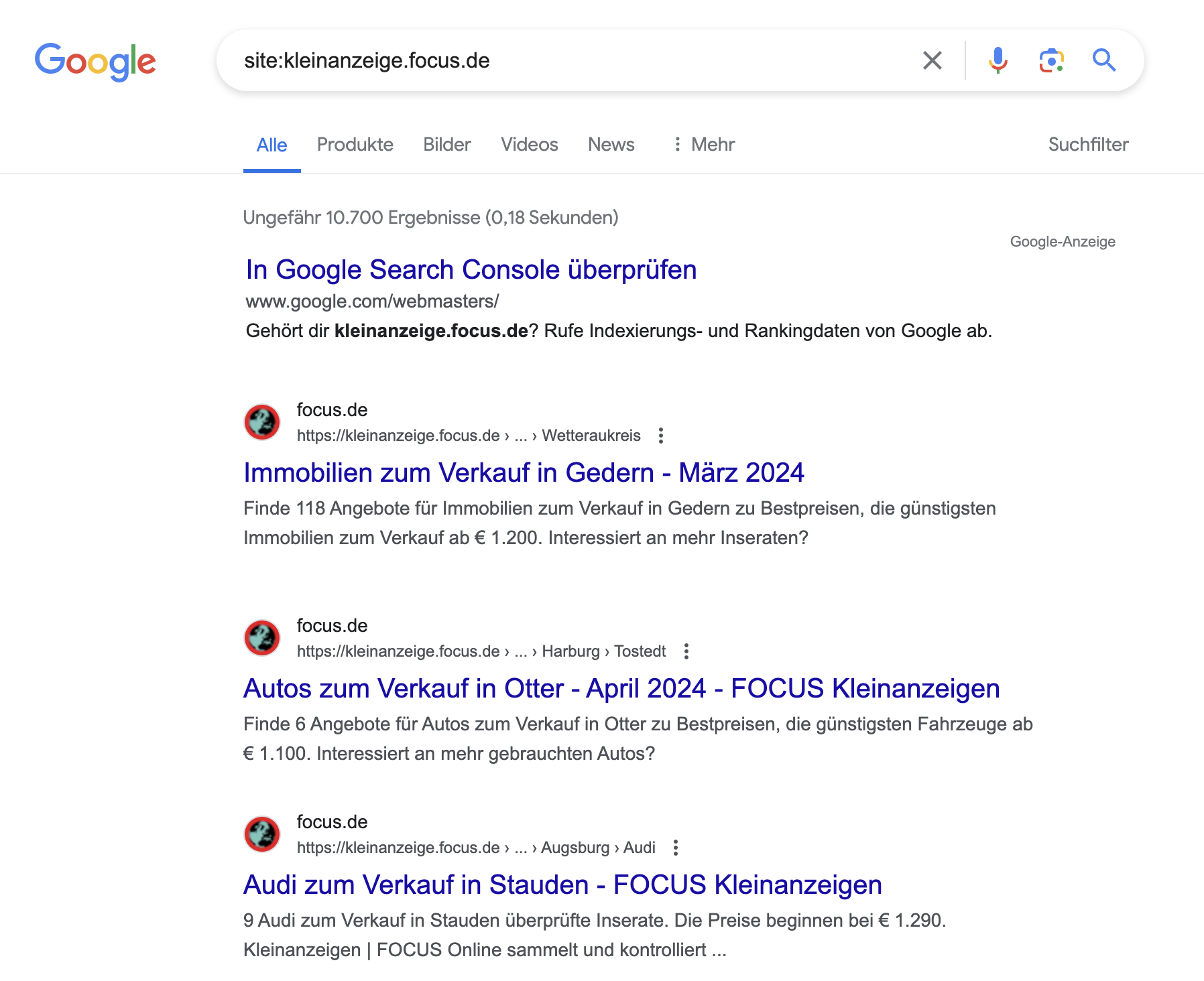 Suchergebnisse für kleinanzeige.focus.de
