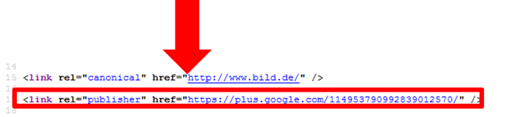 Bild.de nutzt auch eine Google-Plus-Publisher-ID