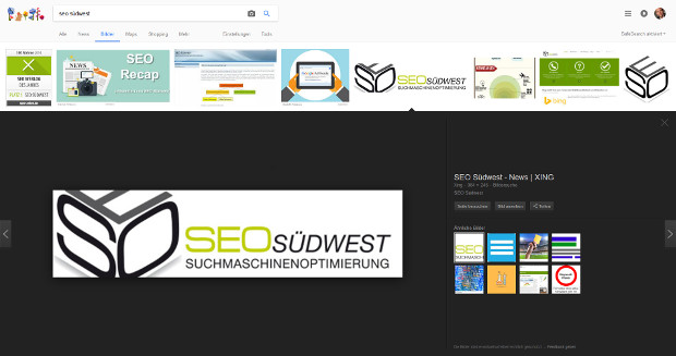 Google Bildersuche: Beispiel