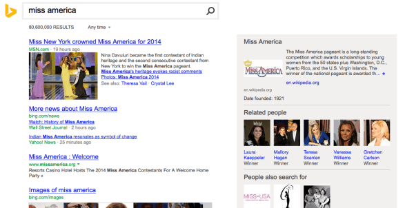 Bing mit neuer Suchergebnisseite