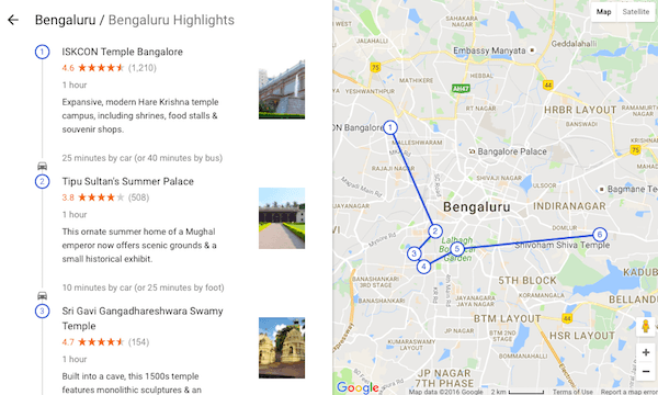 Google Destinations:Planung