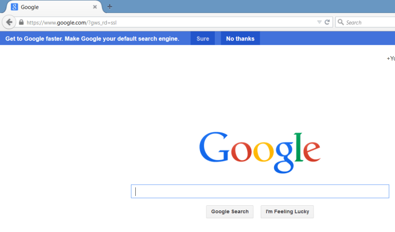 Google: Aufforderung zur Änderung der Standardsuche im Firefox. Quelle Search Engine Land