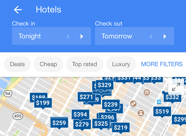 Google: neue Preisschilder für Hotels