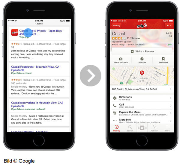 Google: Indexierung von iOS-Apps