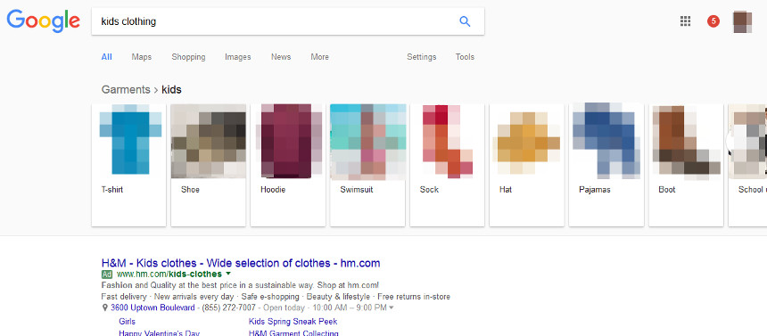 Google: Kategoriefilter für organische Suchergebnisse