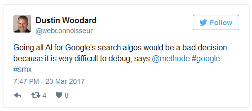 Google: keine Übernahme der Algorithmen durch maschinelles Lernen (II/II)