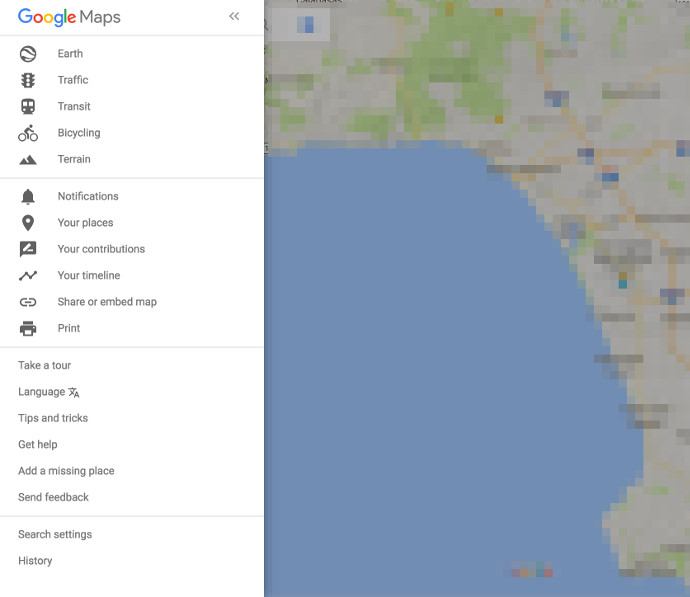Notifications im Google Maps-Menü