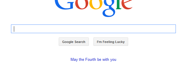Google-Link auf Homepage: May the Fourth be with you