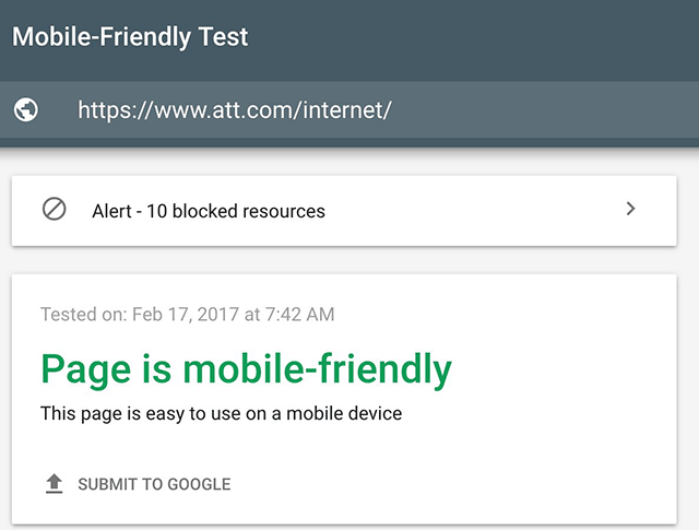 Google Mobile-Friendly-Test: bestanden