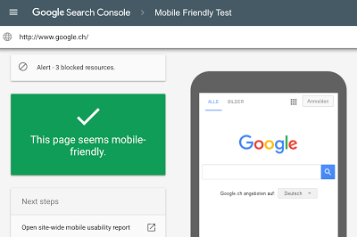 Google: neuer Mobile Friendly-Test
