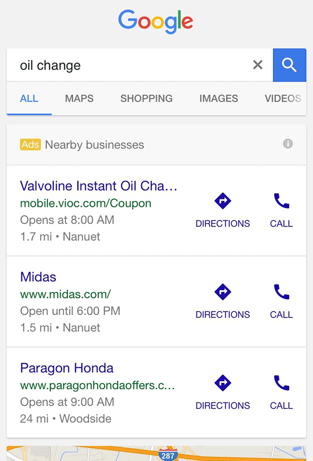 Google Nearby Ads