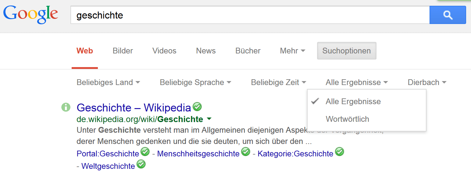 Google: kein Filter mehr für das Schwierigkeitsniveau der Suchergebnisse