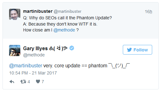 Gary Illyes: Phantom und Google Core-Update sind dasselbe