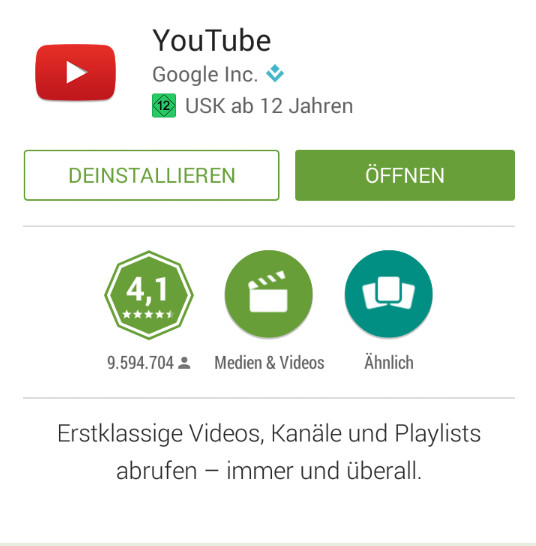 Google Play: In Deutschland noch ohne Kennzeichnung für Werbung