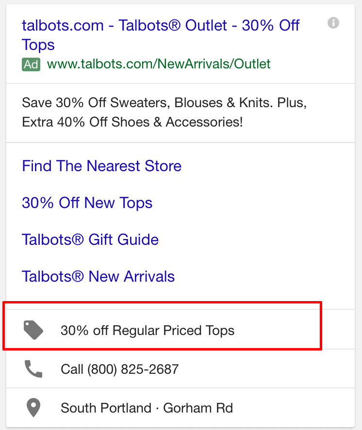 Google AdWords: Promo-Erweiterung in der mobilen Suche
