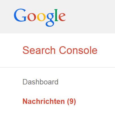 Google Search Console: Nachrichten