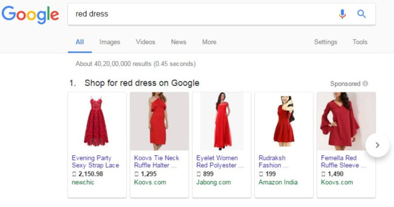 Google Shopping-Anzeigen mit größeren Bildern
