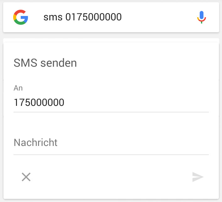 Google: SMS per SERP verschicken