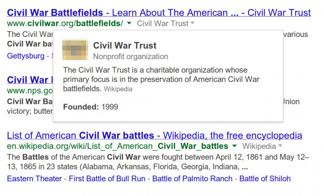 Google: Mini-Knowledge-Panel