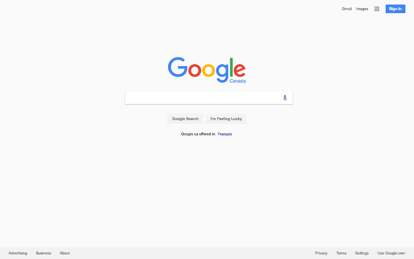 Google Startseite Material Design