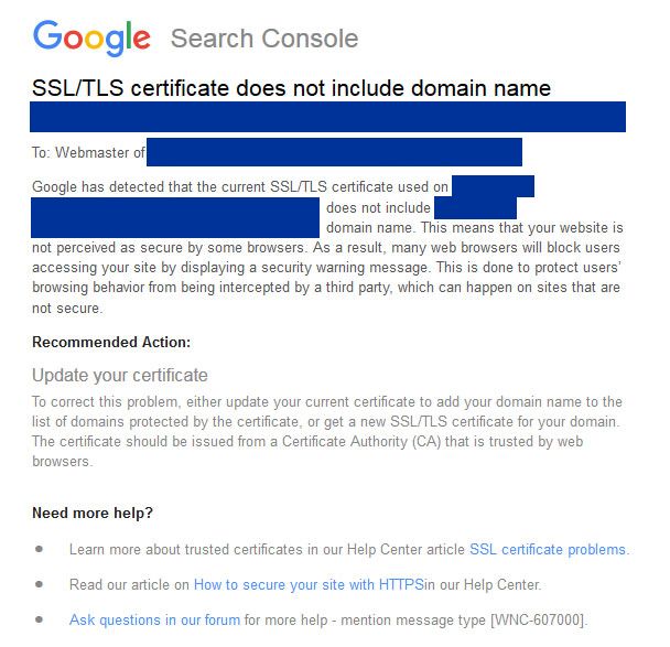 Google: Warnung bei fehlerhaften TLS- / SSL-Zertifikaten
