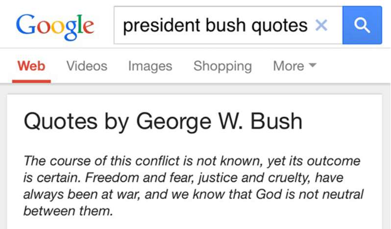 Google zeigt jetzt Zitate berühmter Personen auf der Ergebnisseite