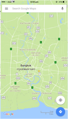 Google Maps: Bangkok komplett ergrünt