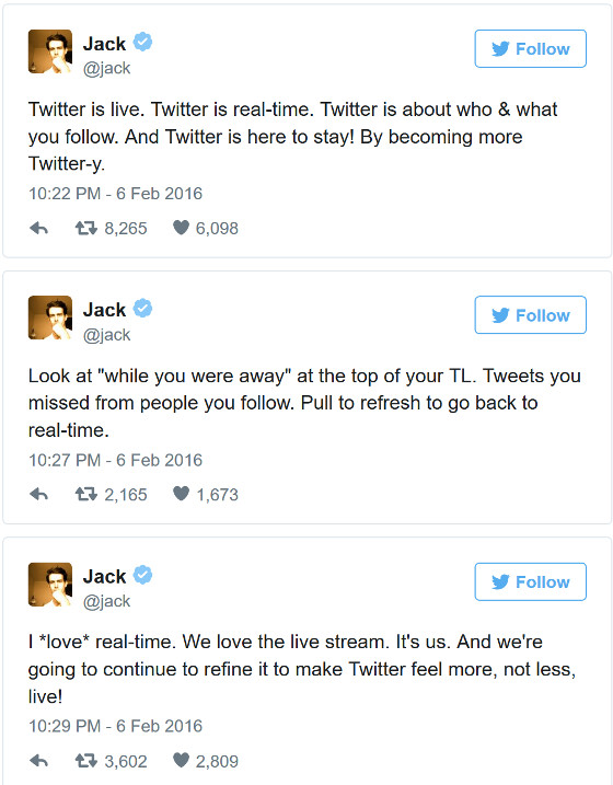 Jack Dorsey auf Twitter