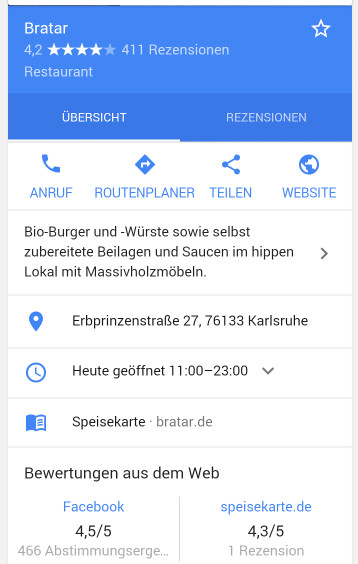 Local Tab: Übersicht