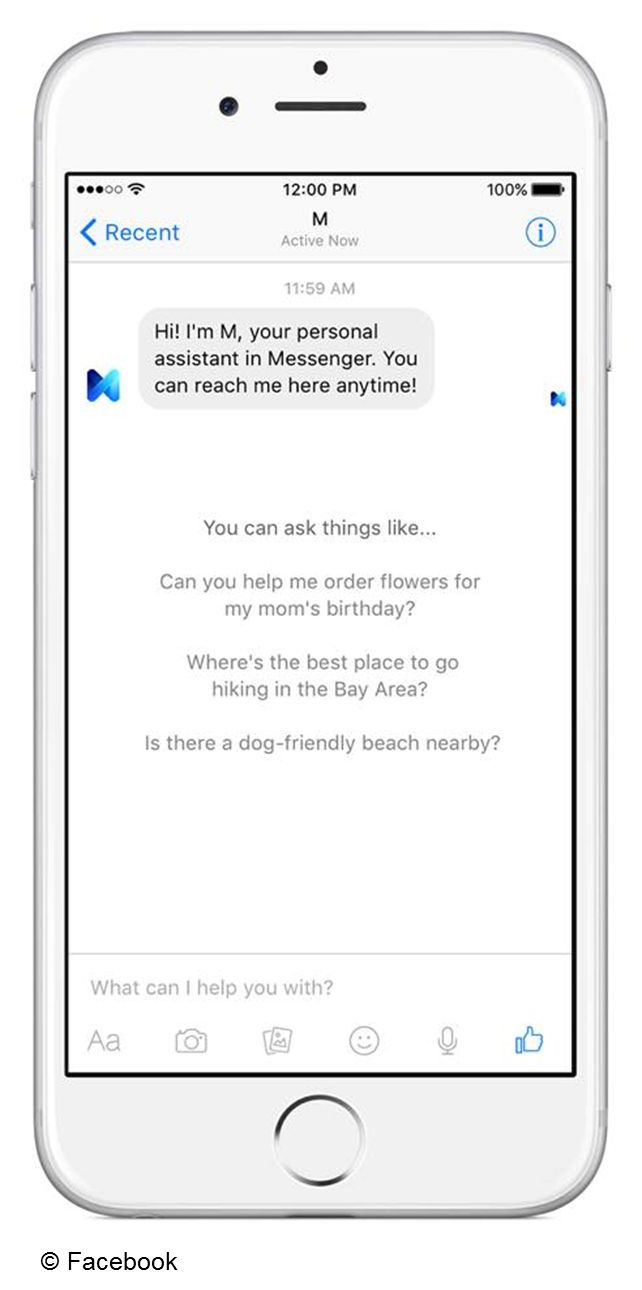 Facebooks digitaler Assistent "M"
