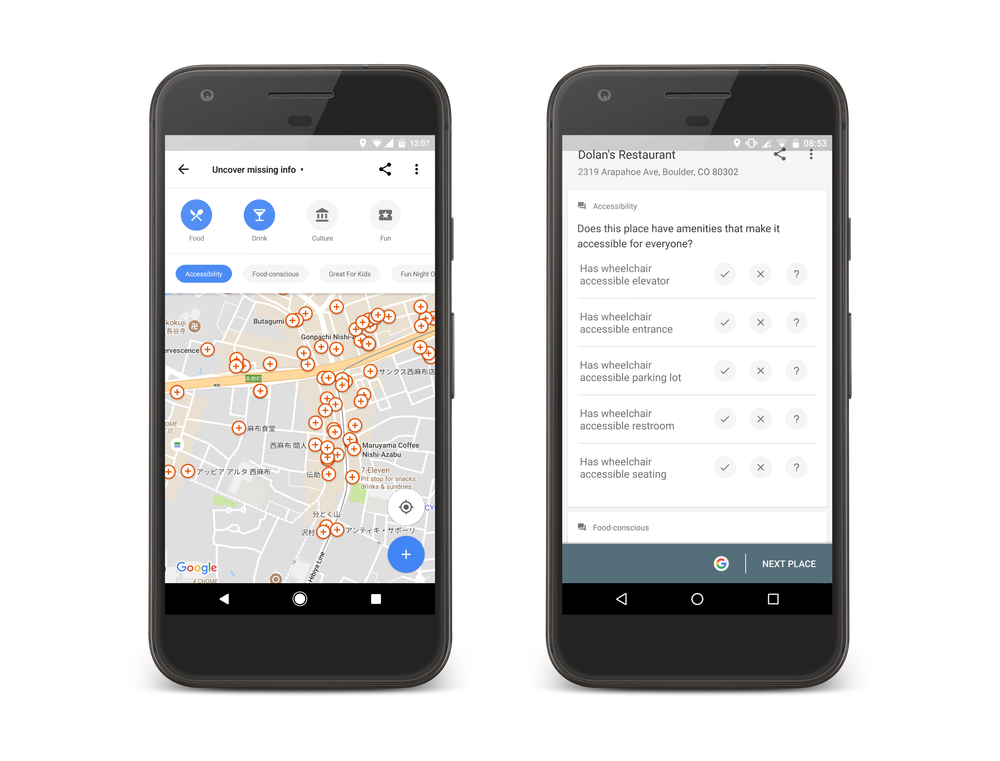 Mobile Accessibility in Google Maps