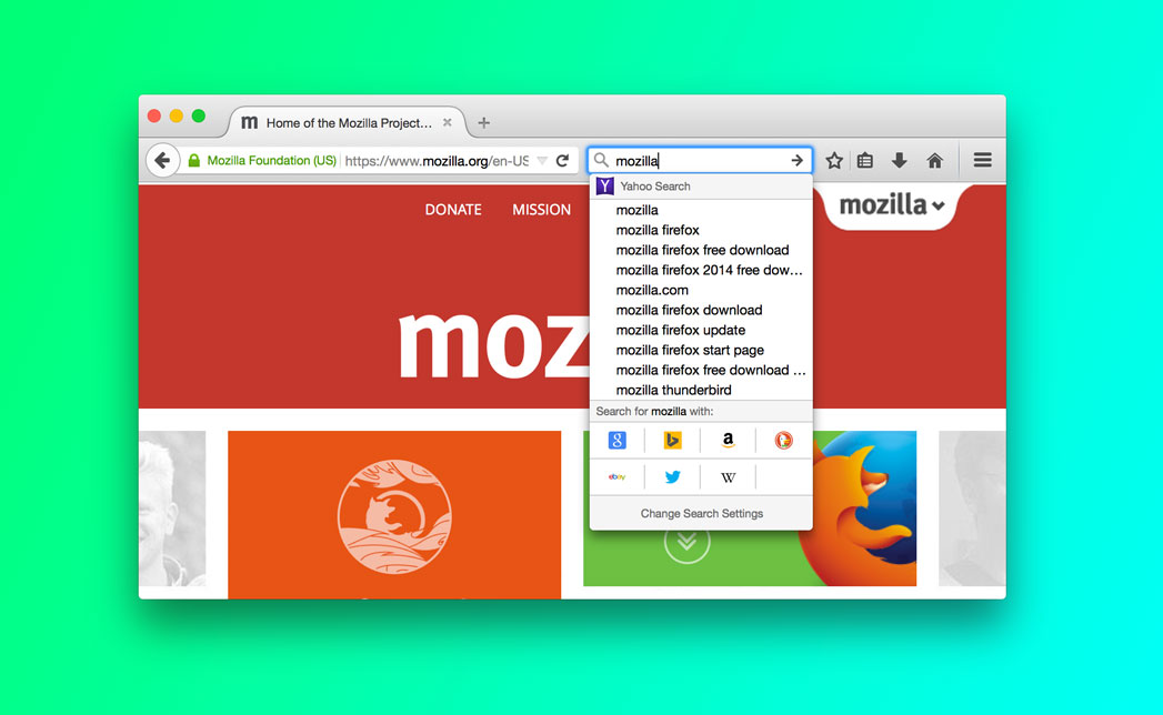 Ein-Klick-Suche im Mozilla-Browser