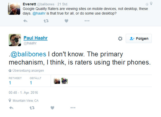 Paul Haahr (Google) auf Twitter: "Vermutlich nutzen Googles Qualitätsprüfer ihre Mobiltelefone"