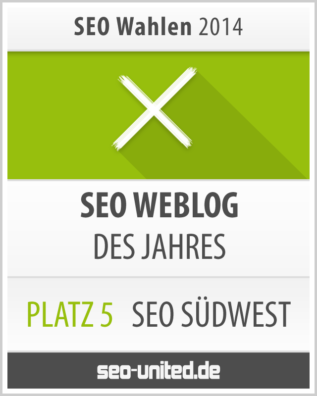SEO Südwest: Platz 5 bei den SEO-Wahlen 2014 zum besten deutschen SEO-Blog
