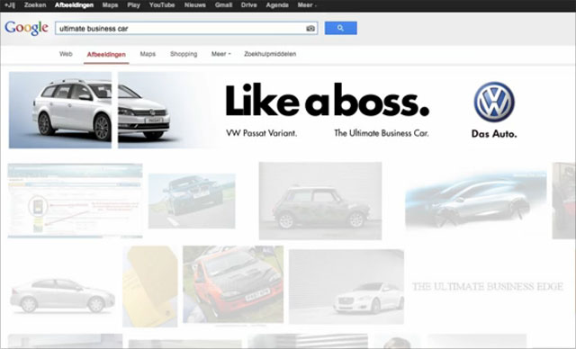 VW nutzt die Google Bildersuche für Werbung