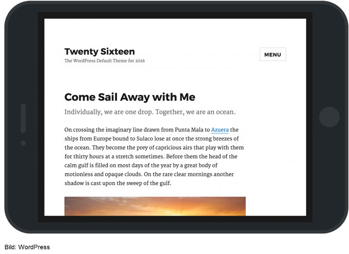 WordPress: Twenty Sixteen