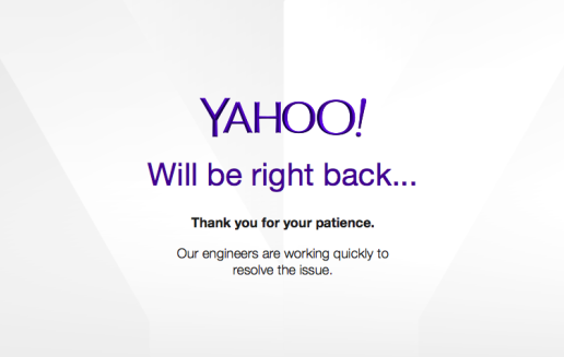 Fehlerseite Yahoo
