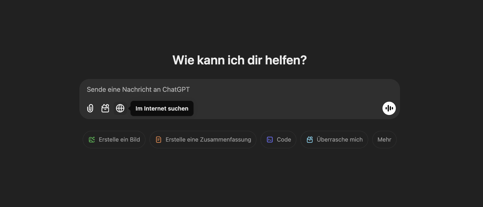 ChatGPT im Internet suchen