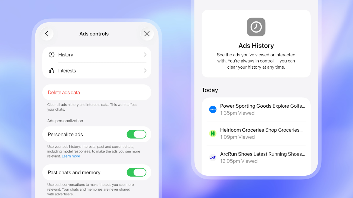 ChatGPT: Einstellungen für Werbung