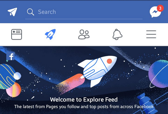 Facebook: Explore-Feed
