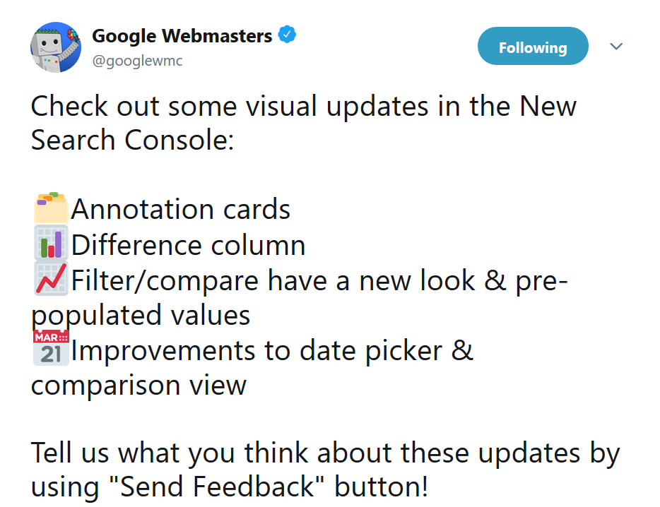 Google: Änderungen an der neuen Search Console