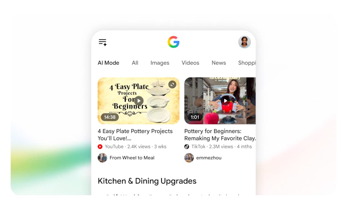 Google AI Mode: Connect with Creators